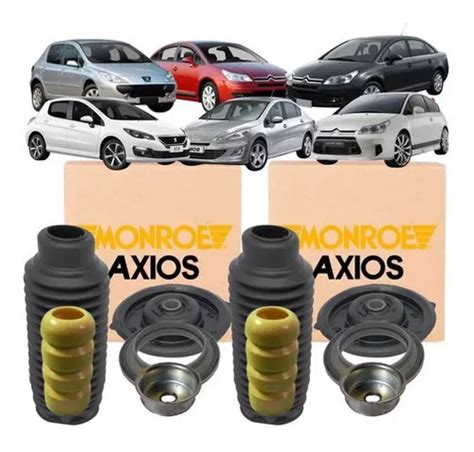 2 Kit Batente Dianteiro Axios Peugeot 307 308 408 Citroen C4