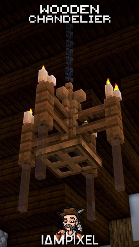 Minecraft Wooden Chandelier for Cozy Home Decor | Spruce chandelier ...