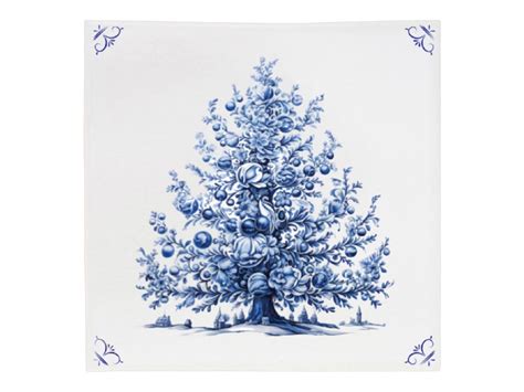 Xmas Tree Delft Blue Delft Blue Tile Christmas Tree Decor