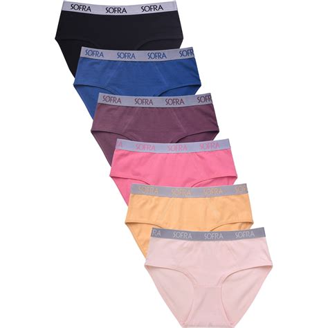 Frenzy Women S Essentials Pack Of Cotton Stretch Bikini Panty Underwear With Extended Side