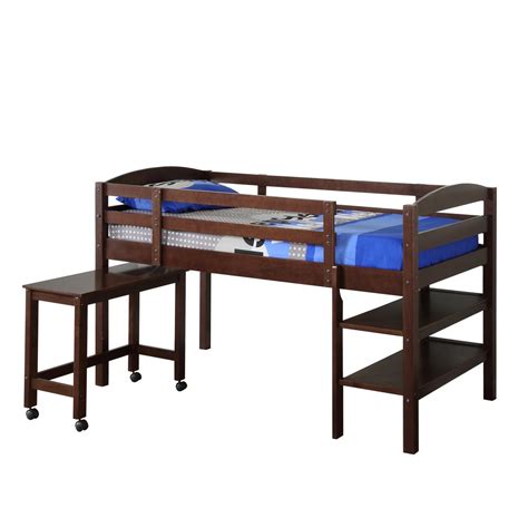 Walker Edison Twin Wood Loft Bed W Desk By Oj Commerce 44900 62099