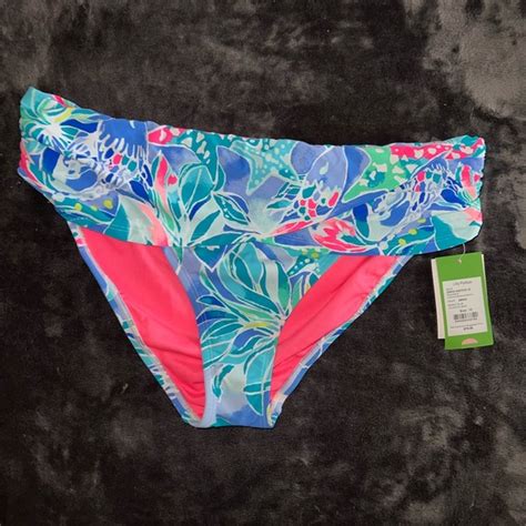 Lilly Pulitzer Swim Lilly Pulitzer Lagoon Sarong Bikini Bottom In Bennet Blue Celestial Seas