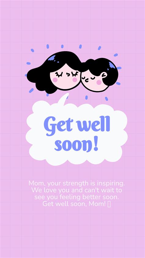 Free Get Well Soon Mom Quote Template Edit Online And Download