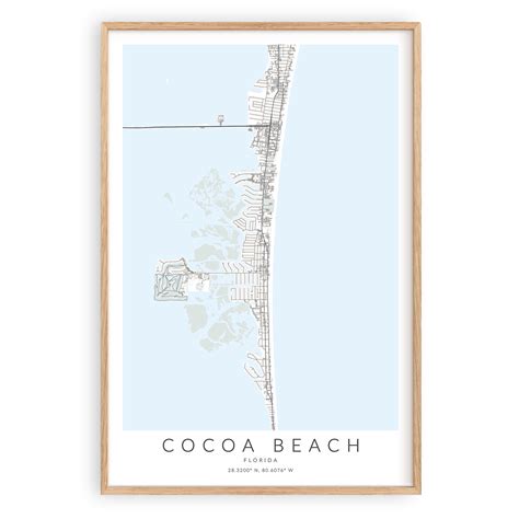 cocoa beach map of florida 1