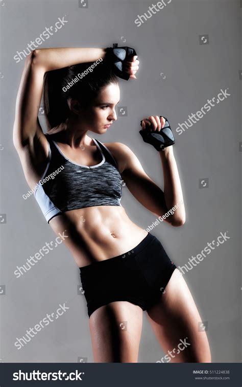 Brunette Sexy Fitness Girl Sport Wear Stock Photo Shutterstock