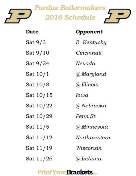 Purdue Basketball Schedule