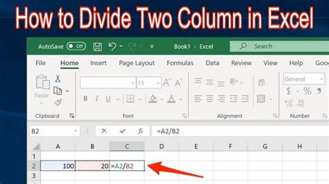 How To Divide Two Columns In Excel Divide Two Columns In Excel Divide Two Columns Like A