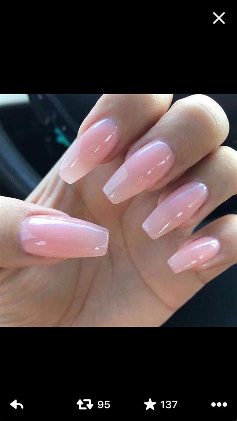 Pinkish Clear Pink Gel Nails Pink Nails Nails