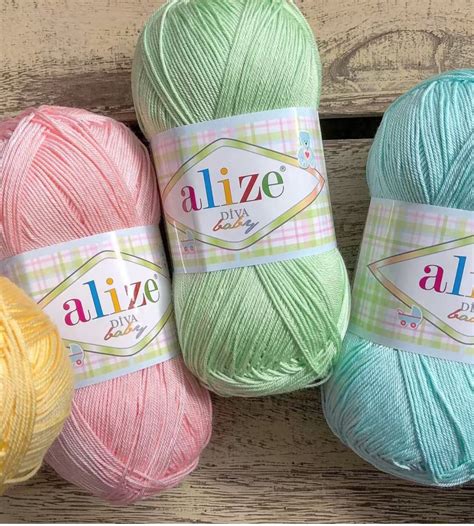 Alize Diva Baby Yarn Crochet Yarn Baby Yarn Soft Yarn Etsy