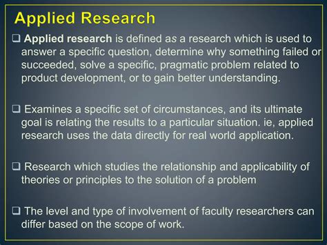 Applied Research Ppt