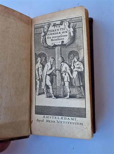 Terentius Comoediae Sex Wetstein Amsterdam Ca