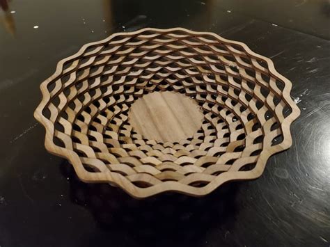 Scroll Saw Bowl Squiggle Bowl Laser Cut Digital Svg Eps Dxf Etsy