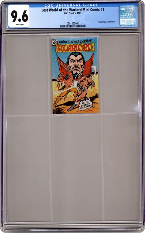 The warlord comic books published by DC, graded by CGC