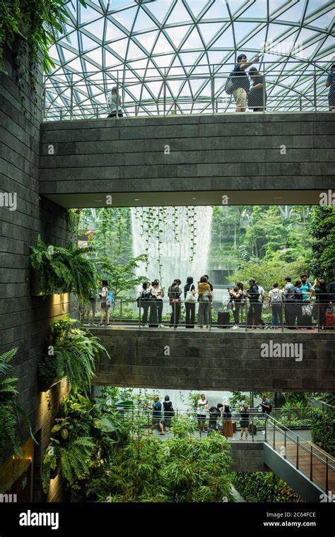 Rain Vortex Is Worlds Tallest Indoor Waterfall Located In Jewel