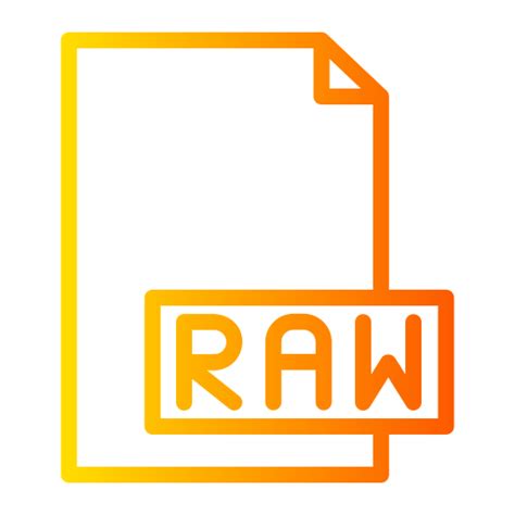 raw file generic gradient outline icon