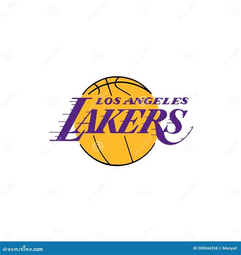 Los Angeles Lakers Logo Editorial Illustrative On White Background ...