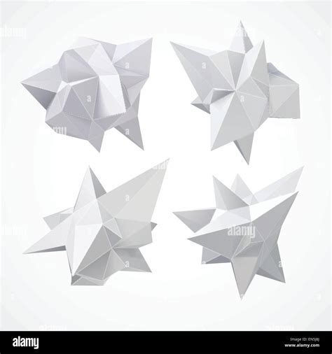 Abstract Low Polygon Geometry Shape Vector Illustration Stock Vector