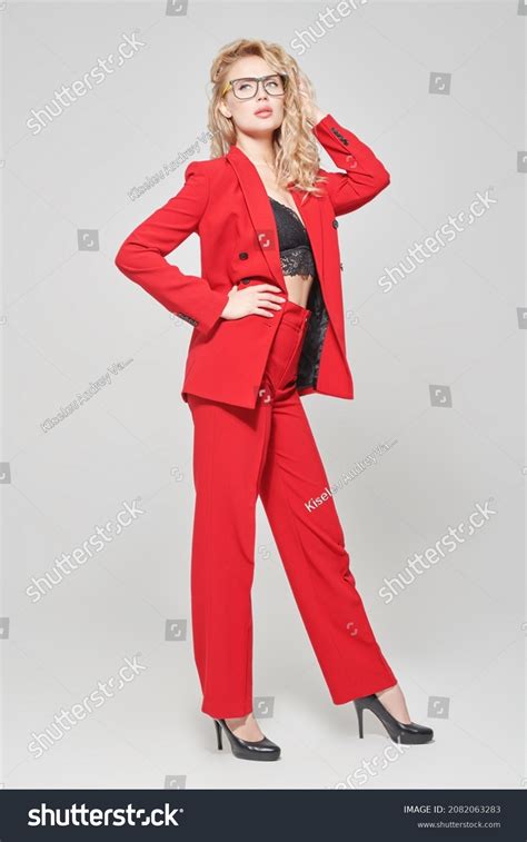 Sensual Blonde Female Model Poses Stylish Stock Photo 2082063283 Shutterstock