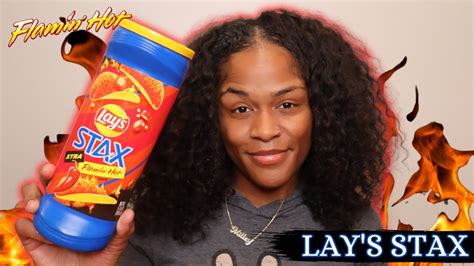 Xtra Flamin Hot Lay S Stax Chip Review Taste Test Vlogmas Day Youtube