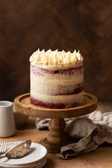 Naked Red Velvet Cake Dollop Of Dough