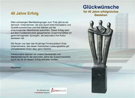 40 Jähriges Firmenjubiläum Glückwunschtexte Sprüche Und Vorlagen