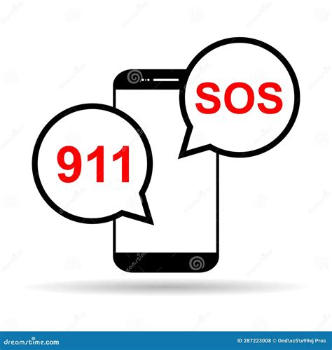 Sos Help Shadow Icon Safety Support Alert Design Save Vector