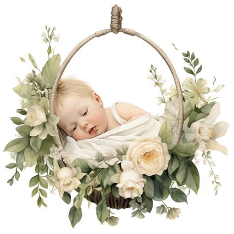 Premium Ai Image Cute Clothes Baby Nursery Watercolor