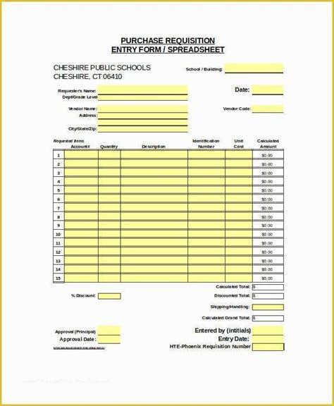 Free Requisition Form Template Excel Of 22 Requisition Forms In Excel