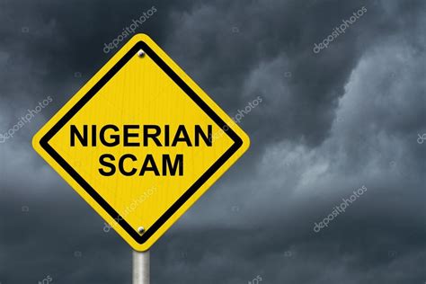 Nigerian Scam Warning Sign Stock Photo By ©karenr 70485241