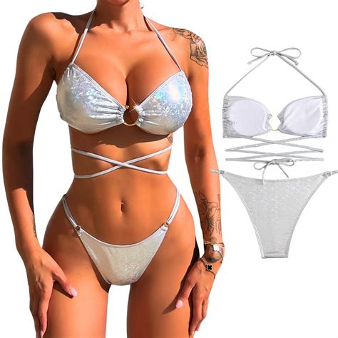 Str J K Pielowy Dwucz Ciowy Kostium Pla Owy Elegancki Bikini Roz M Bikiniwear Sport
