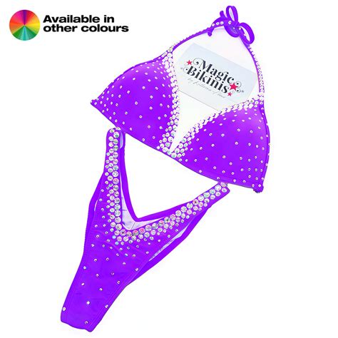 Quick Ship Competition Bikini No Ab Crystal Edges Magic Bikinis Custom Competition Suits