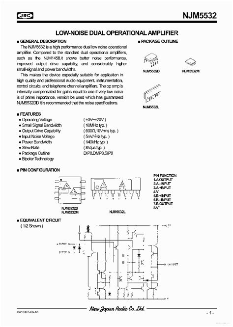 JRC5532_7860393.PDF Datasheet Download --- IC-ON-LINE