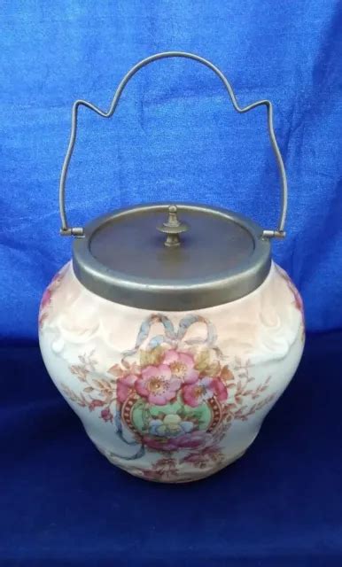 Antique Crown Devon Fieldings Blush Ivory Biscuit Barrel