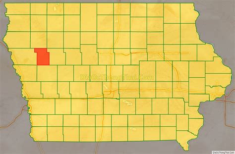 Map of Ida County, Iowa - Thong Thai Real