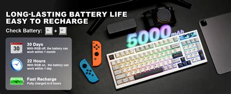 Amazon Yunzii Yz Gasket Mechanical Keyboard Key Hot Swappable Bt G Usb C