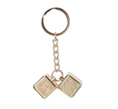 Stussy Stussy Metal Dice Keychain In Shiny Brass Grailed