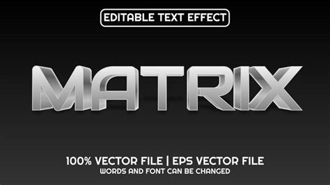 Premium Vector Editable Text Effect Modern 3d Matrix And Minimal Font