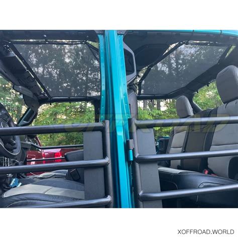 Beach Bikini Top Black 4 Door 2 Pieces Jeep Wrangler JL XOST056 X Offroad