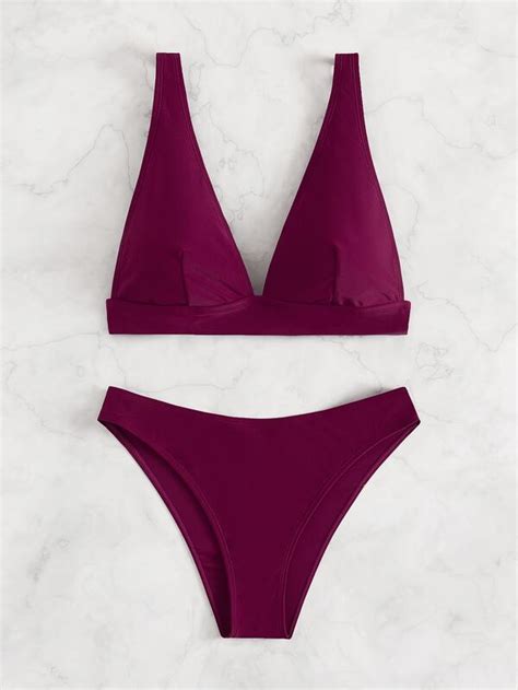 Damskie Komplety Bikini Prosty Casual Moda Damskie Komplety Bikini Prosty Casual SHEIN Polska