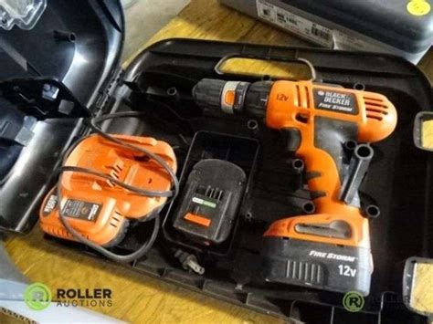 Black And Decker Firestorm Cordless Drill With Case 2 Batteries And Charger Roller Auctions