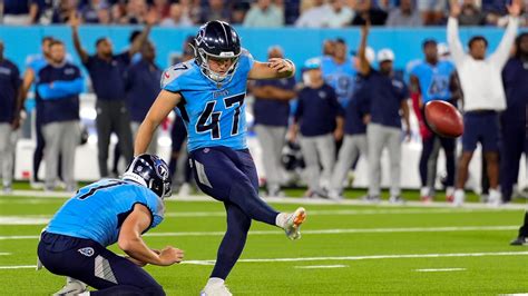 Titans kicker Brayden Narveson 'speechless' after 59-yard field goal