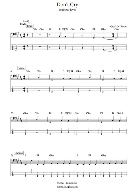 Guns N Roses Bass Tab