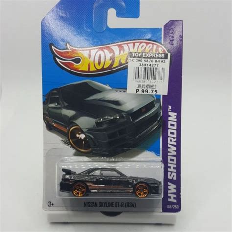 Hot Wheels Mattel Nissan Skyline Gt R R34 Hw Showroom Shopee Malaysia