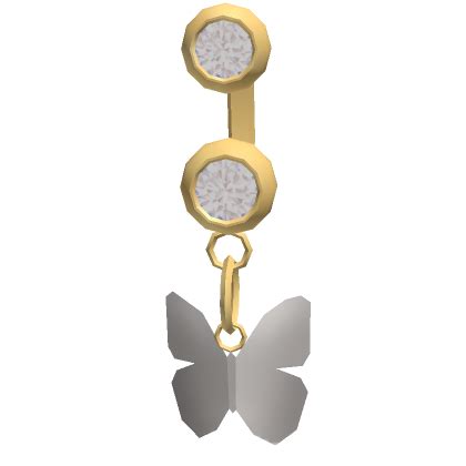 Y K Silver Butterfly Belly Piercing Roblox