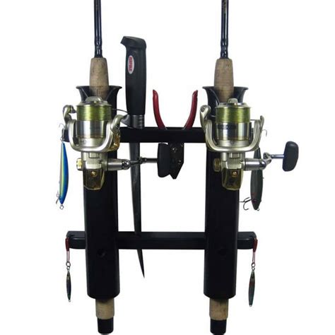 2 Rod Deluxe Fishing Rod Holder Rack Black | Boat Outfitters