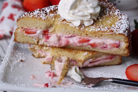 Strawberry Cheesecake French Toast Baked Broiled And Basted