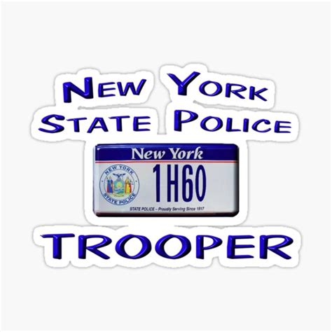 "New York State Police License Plate" Sticker by lawrencebaird | Redbubble