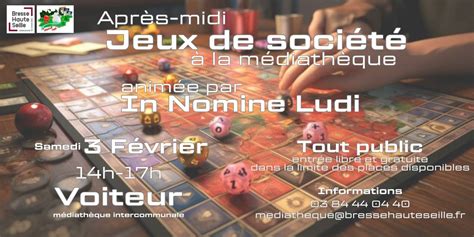 Apres Midi Jeux De Societe A La Mediatheque Jeu De Societe A Voiteur