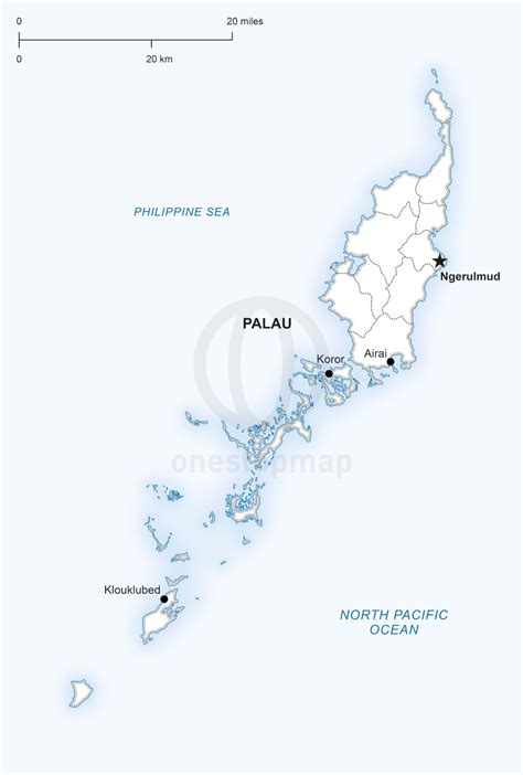 Vector Map Of Palau Political One Stop Map