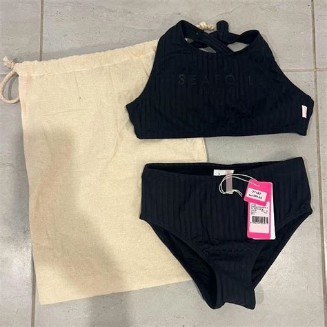 GIRLS SEAFOLLY SUMMER ESSENTIALS TIE BACK BIKINI Depop